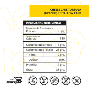 Cheesecake Tortuga Keto Familiar