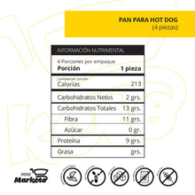 Cargar imagen en el visor de la galería, Pan para Hot Dog keto