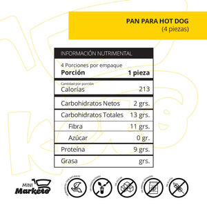 Pan para Hot Dog keto